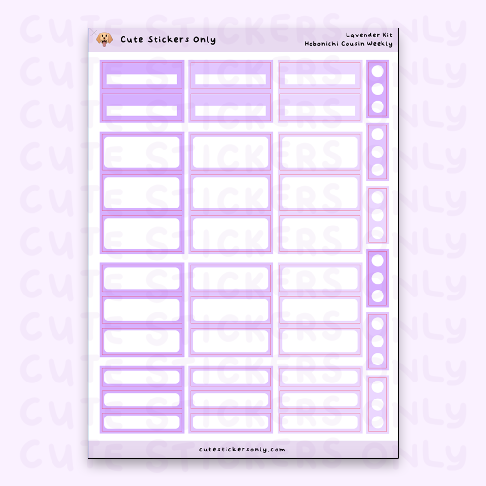 Lavender Kit - Hobonichi Cousin Weekly