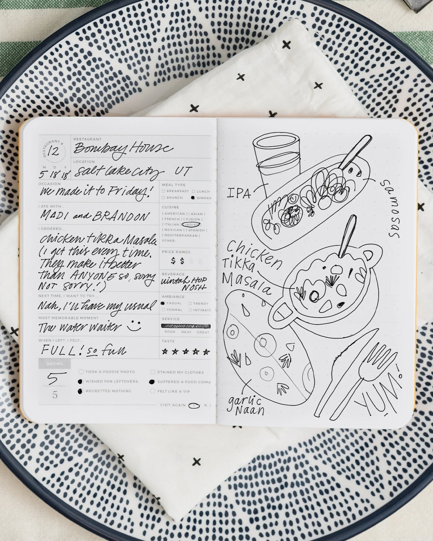 Restaurant Experience Journal