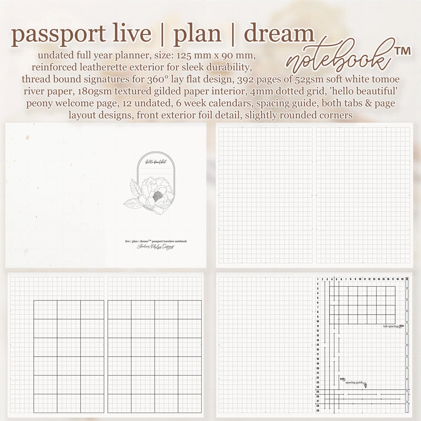 Passport Travelers Live | Plan | Dream™ Notebook by Lauren Phelps Designs