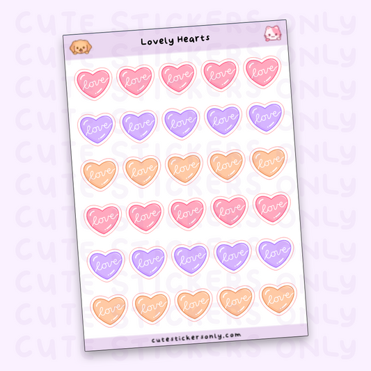 Lovely Hearts - Sticker Sheets