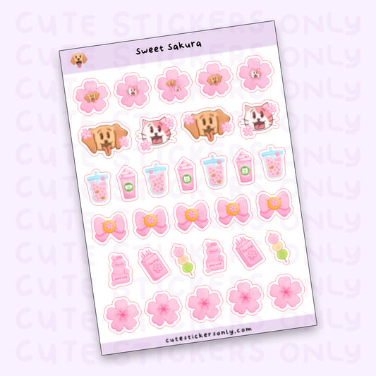 Sweet Sakura - Joey and Cake Sticker Sheet