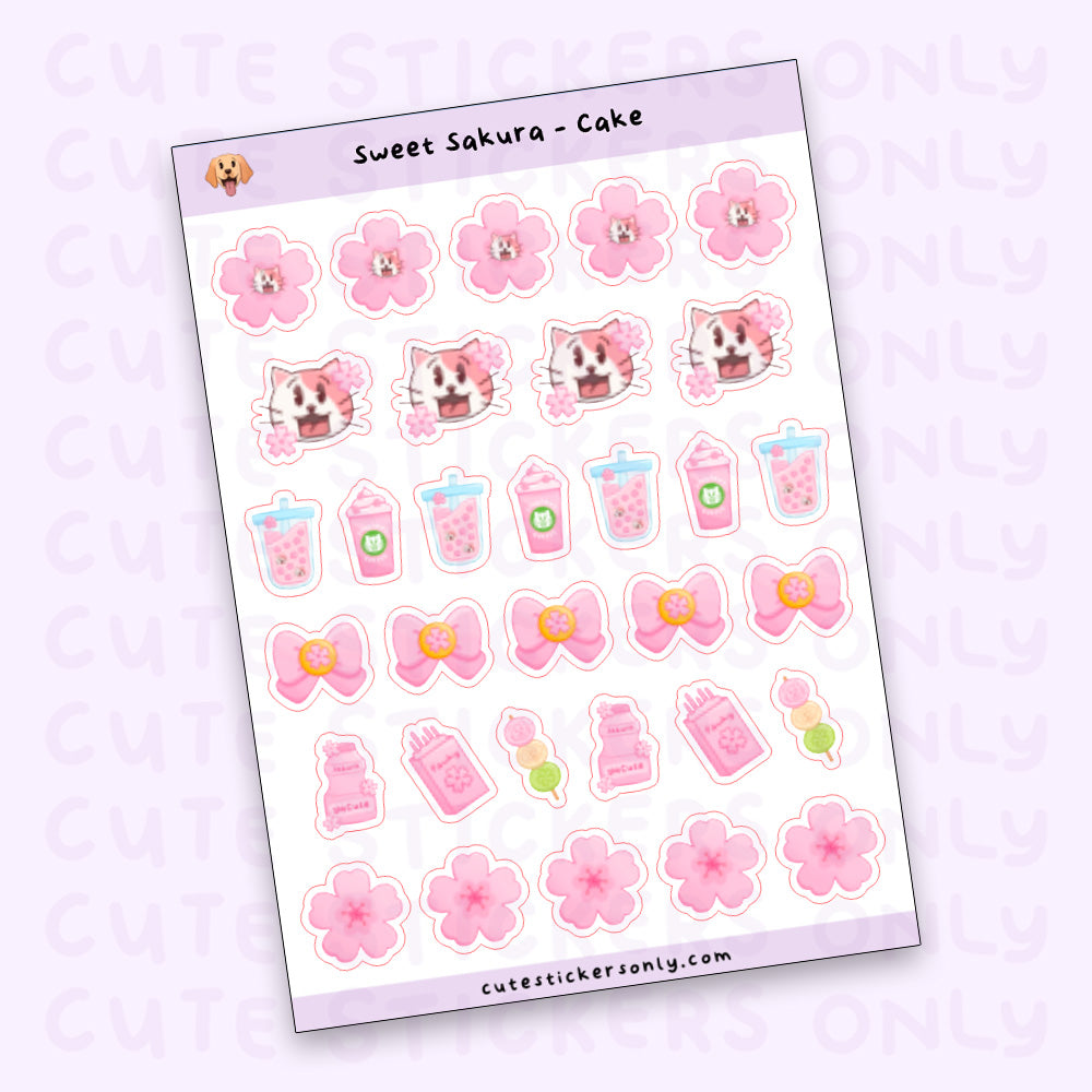 Sweet Sakura - Joey and Cake Sticker Sheet
