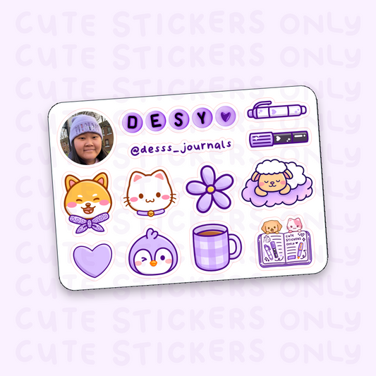 Contact Cards - Mini Sticker Sheets for Planner Meets
