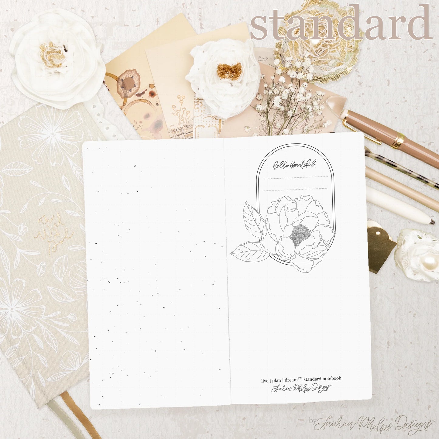 Standard Travelers Live | Plan | Dream™ Notebook by Lauren Phelps Designs