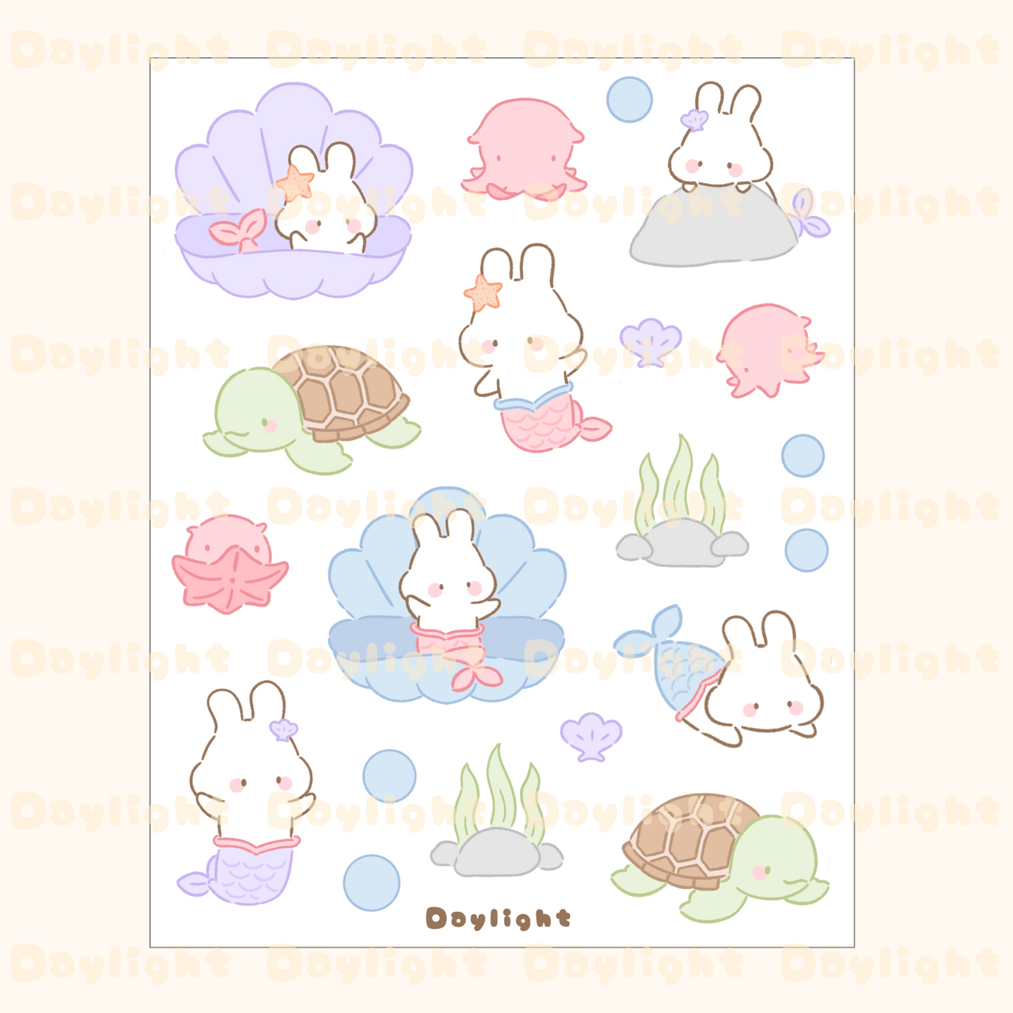Under the Sea Merbuns Sticker Sheet