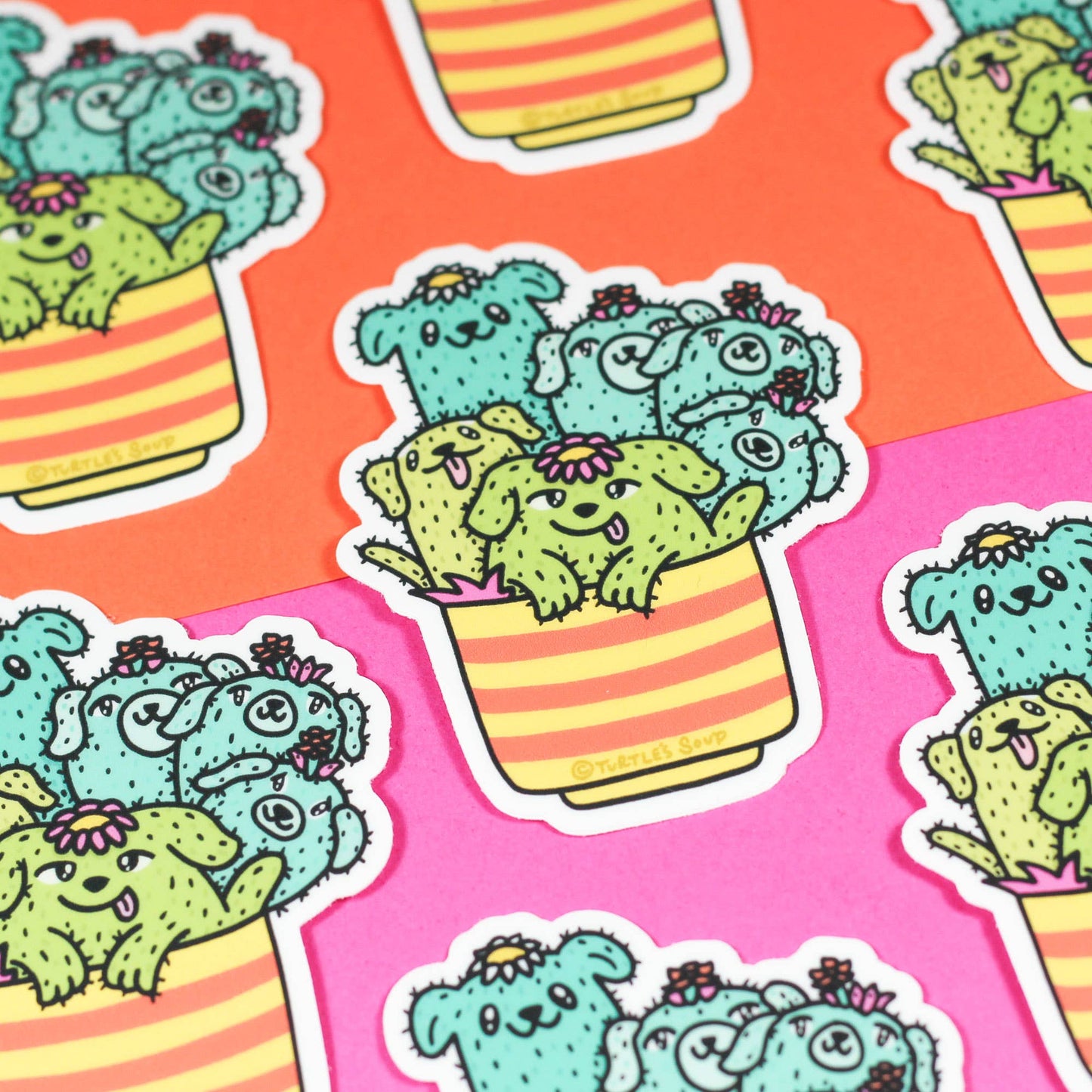 Cactus Pups Vinyl Sticker