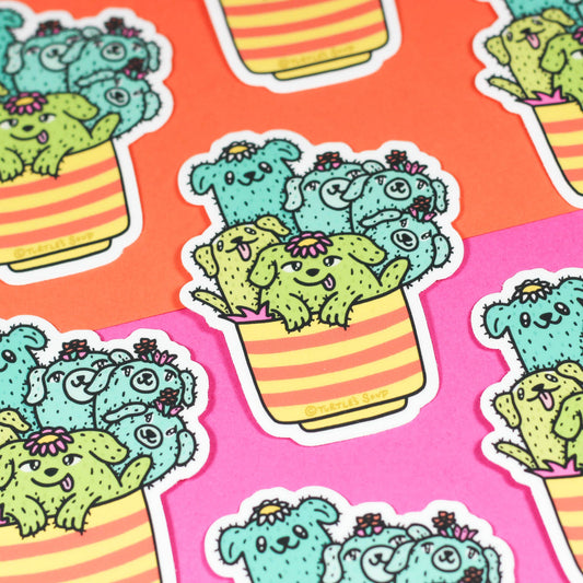 Cactus Pups Vinyl Sticker