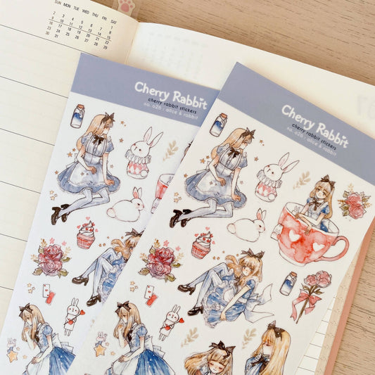 Alice & Rabbit Sticker Sheet