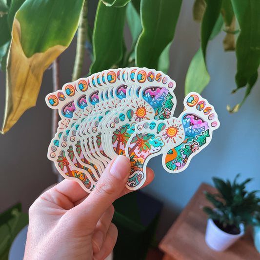 Footsteps - Large Waterproof Sticker