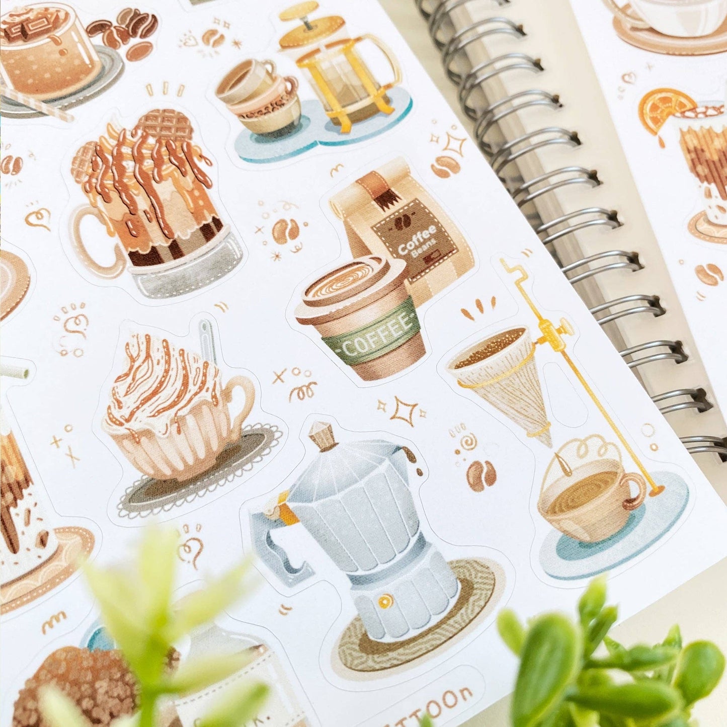 Coffee + Bakery - Semi-Transparent Sticker Sheets
