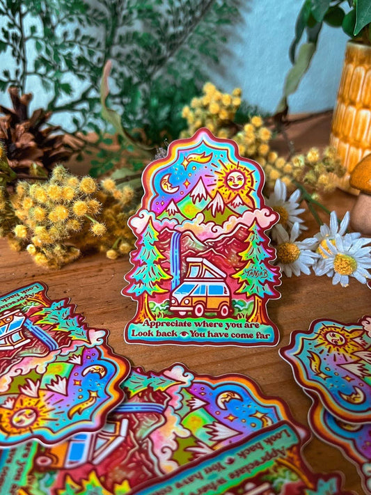 Appreciate Where You Are - Large Waterproof Sticker