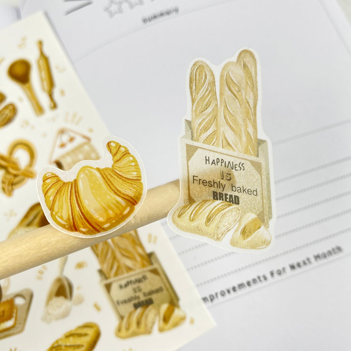 Coffee + Bakery - Semi-Transparent Sticker Sheets