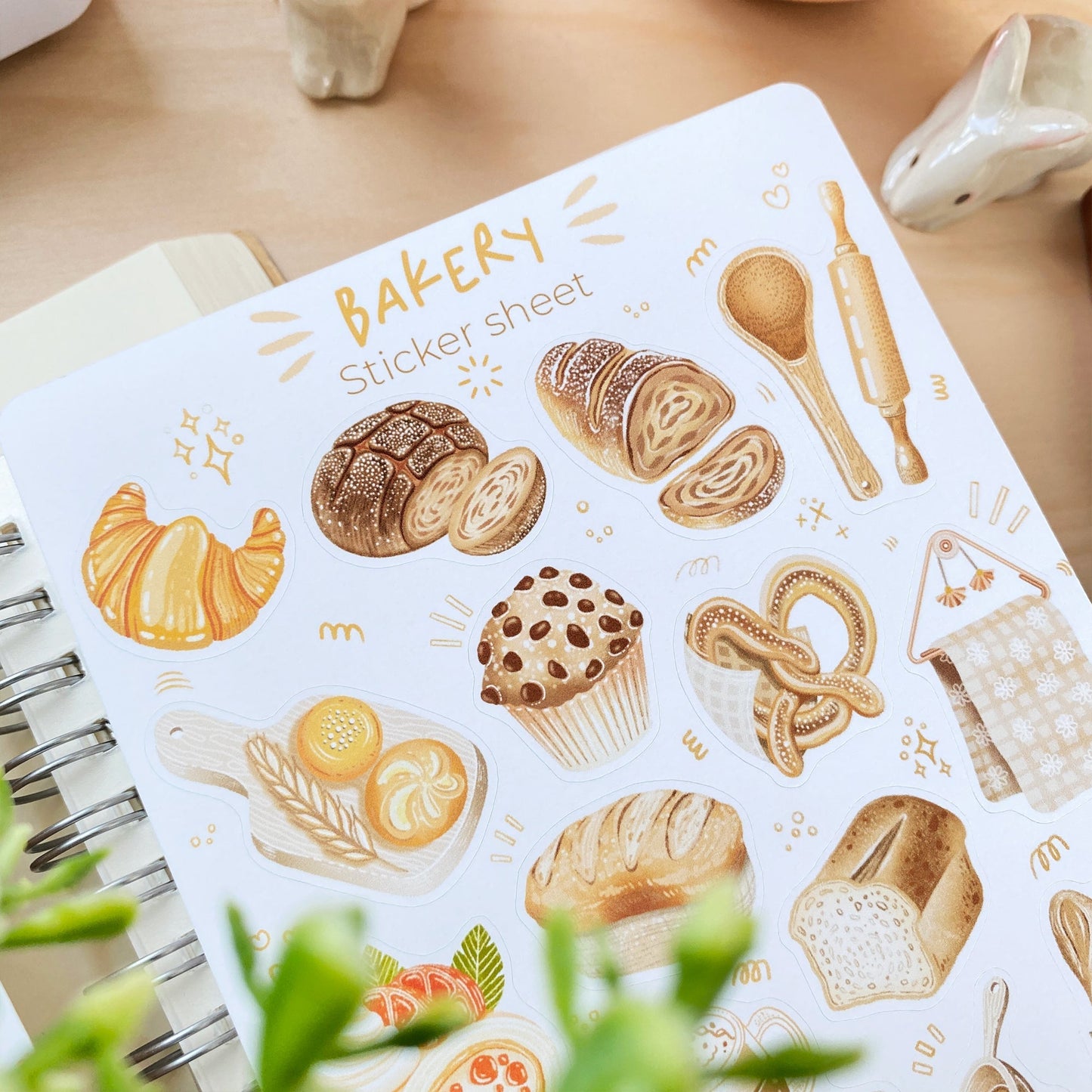 Coffee + Bakery - Semi-Transparent Sticker Sheets