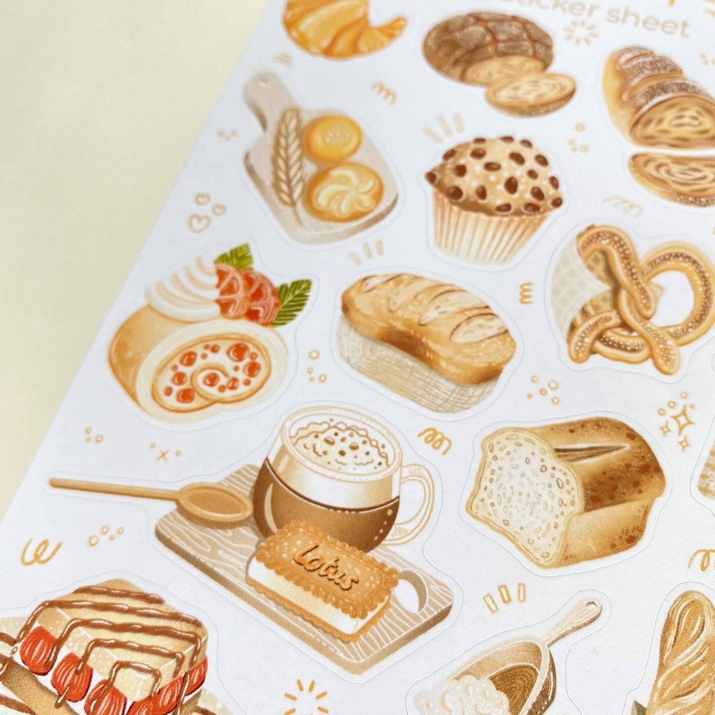 Coffee + Bakery - Semi-Transparent Sticker Sheets
