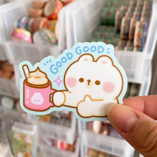 Hot Chocolate Bear Vinyl Sticker