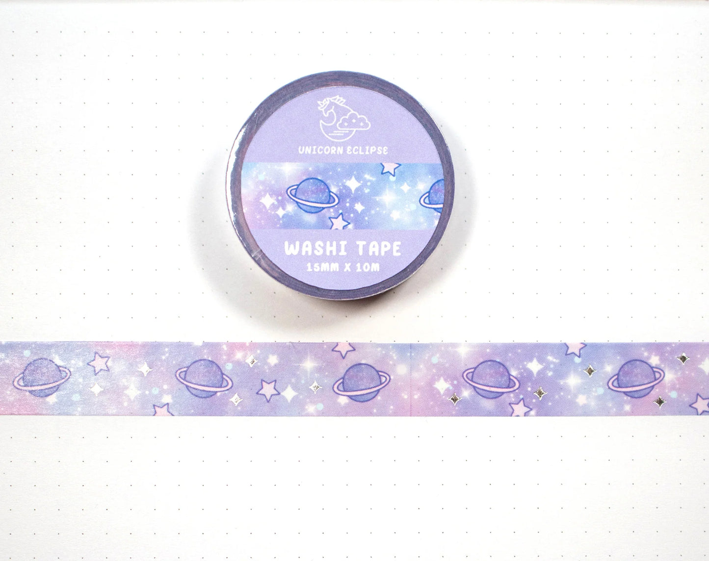 Blue Galaxy Silver Foil Washi Tape