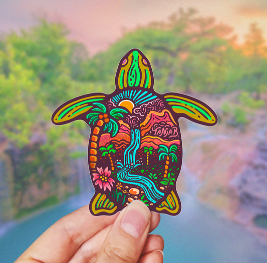 Sea Turtle - Large Waterproof Sticker
