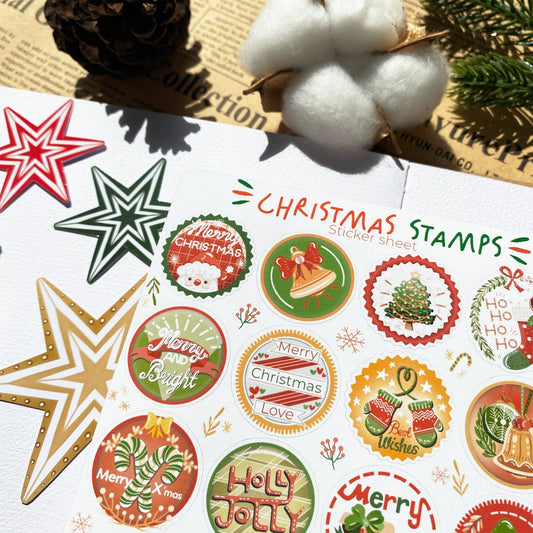 Christmas Stamps - Sticker Sheet
