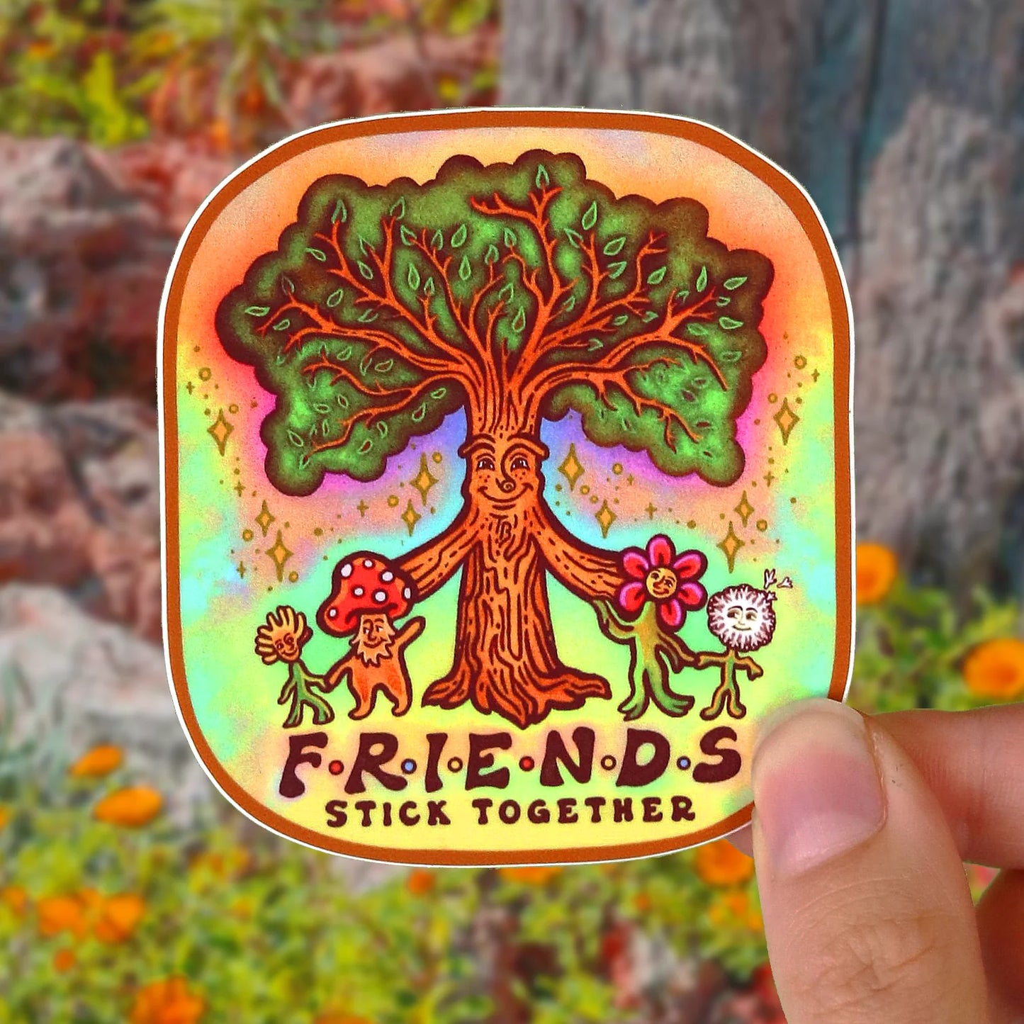 Friends Stick Together - Large Sticker