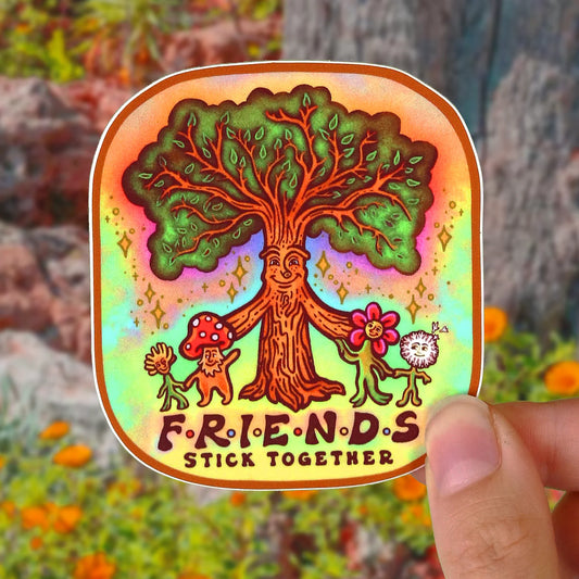 Friends Stick Together - Large Waterproof Sticker