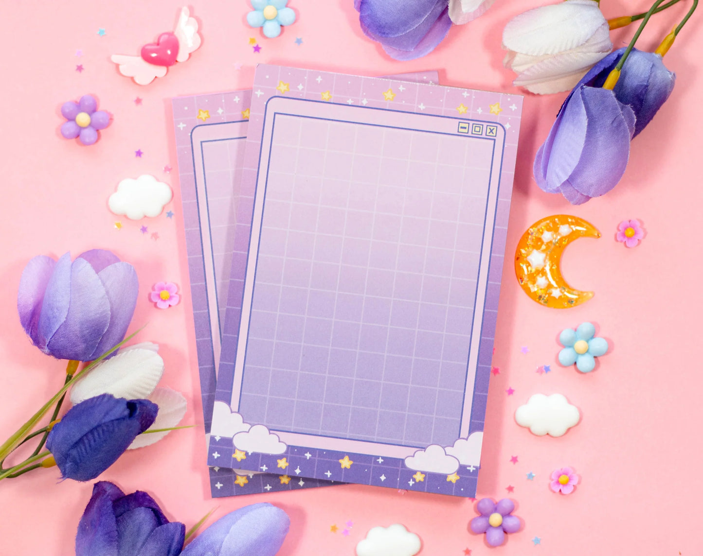 Purple Gradient Clouds Notepad