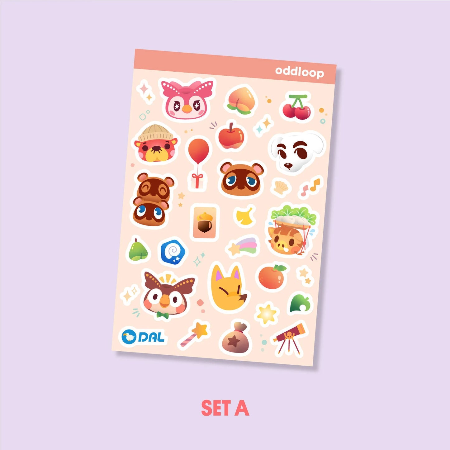 Animal Crossing Sticker Sheet
