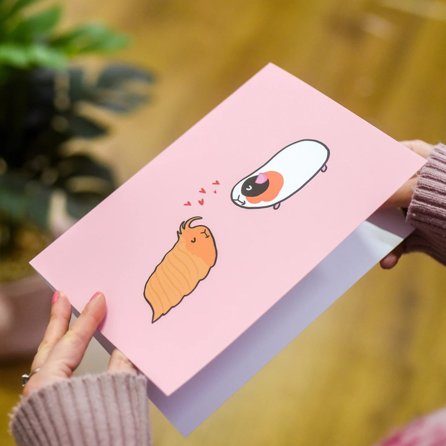 Guinea Pig Love A5 Greeting Card
