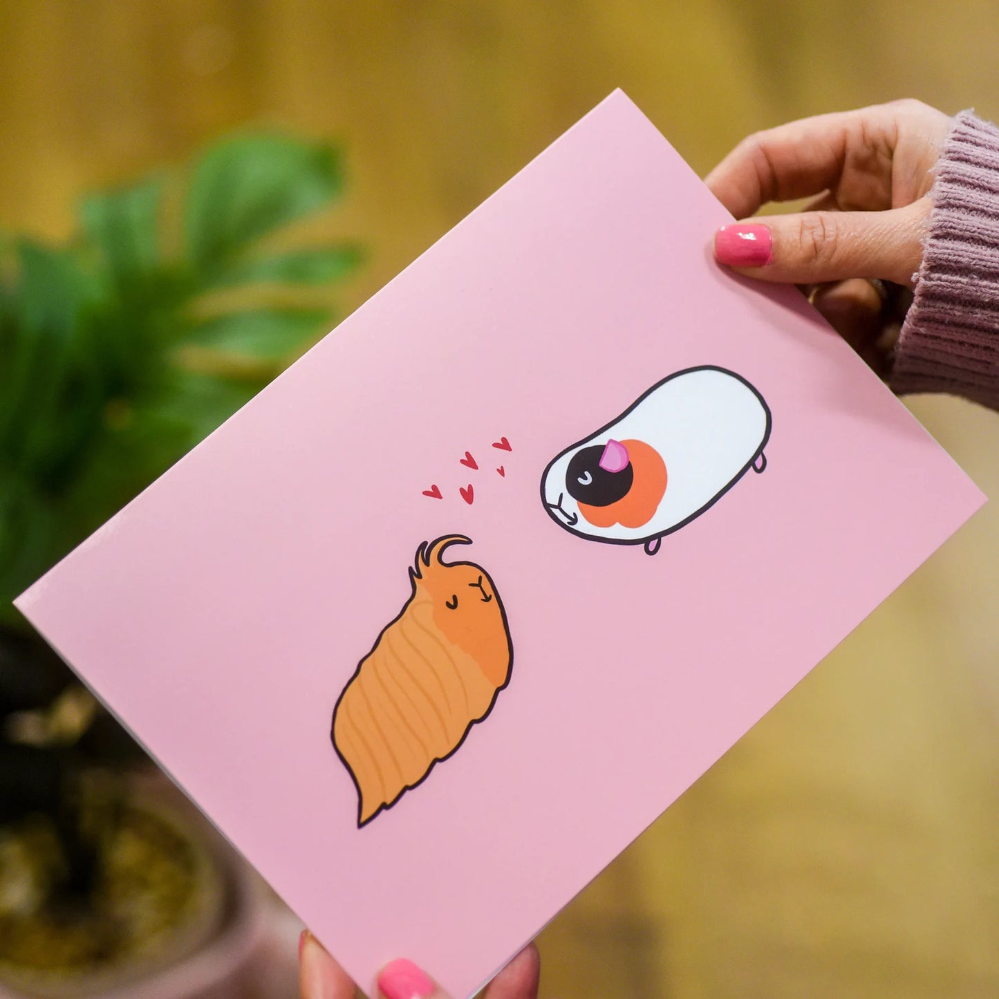 Guinea Pig Love A5 Greeting Card