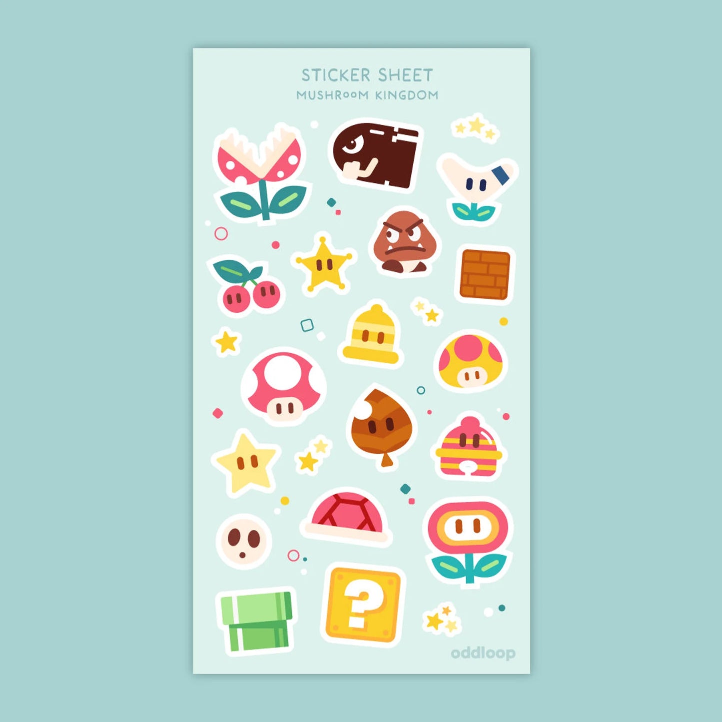 Mushroom Kingdom Sticker Sheet