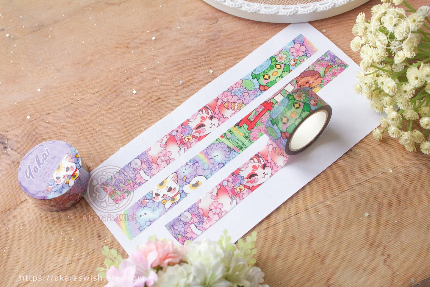 Yokai Cats 20mm Washi Tape