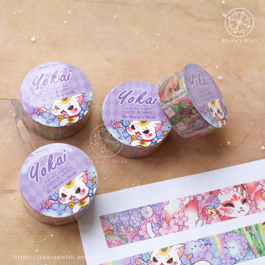 Yokai Cats 20mm Washi Tape