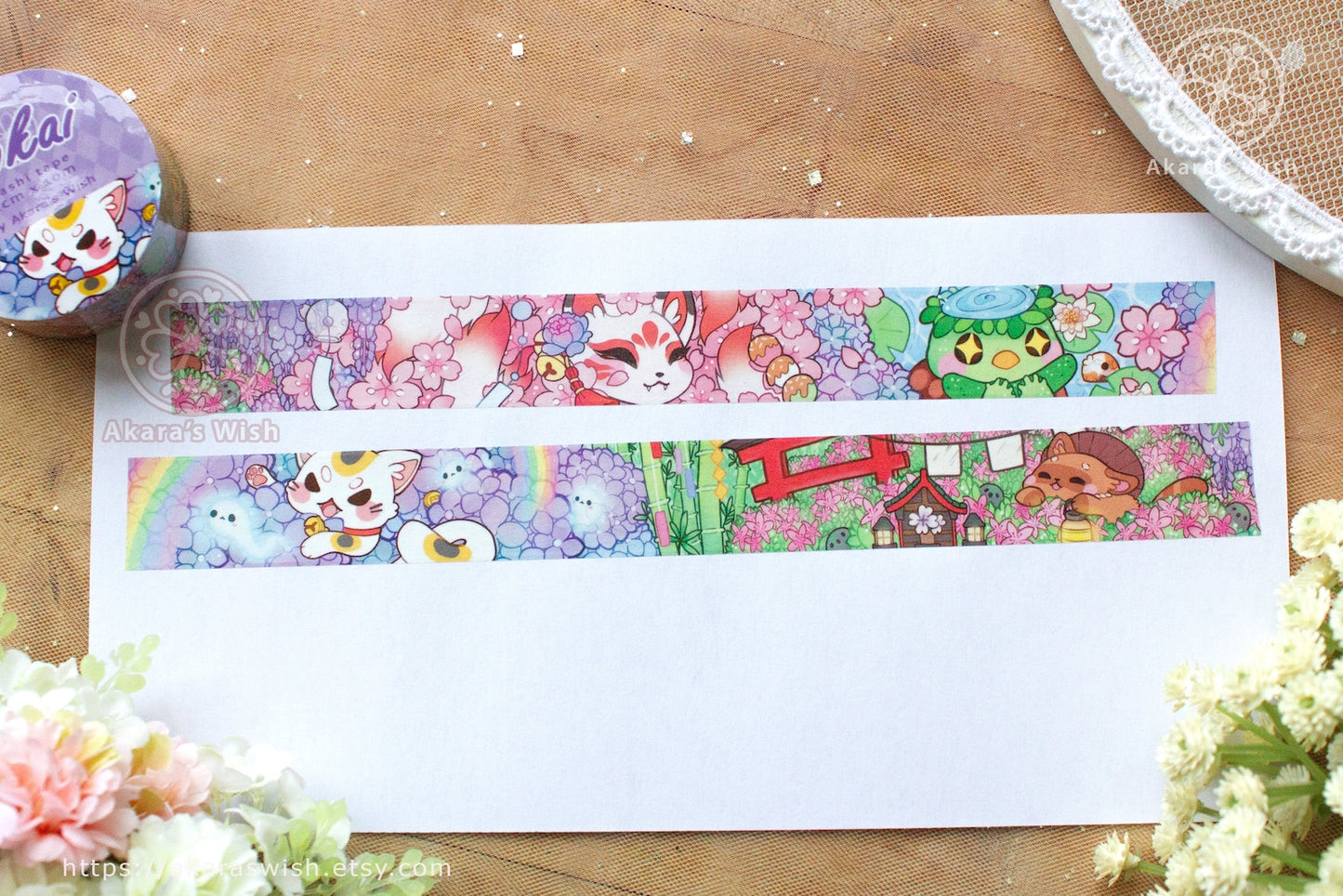 Yokai Cats 20mm Washi Tape