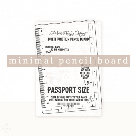 Clear Pencil Board | New Minimal Design (Passport, Pocket, B6 Slim)