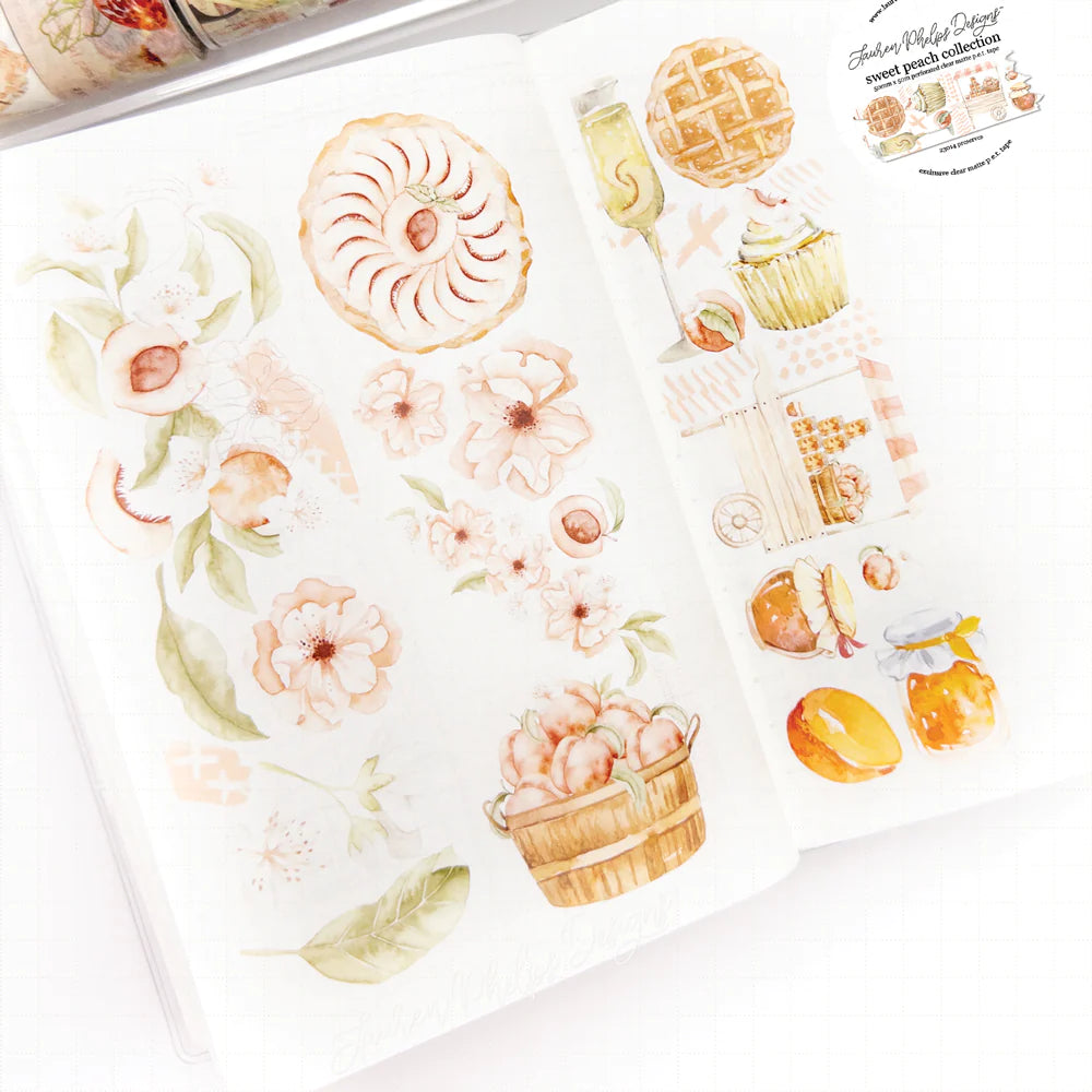 Sweet Peach 'Preserves' Perforated Satin P.E.T. Tape 50mm