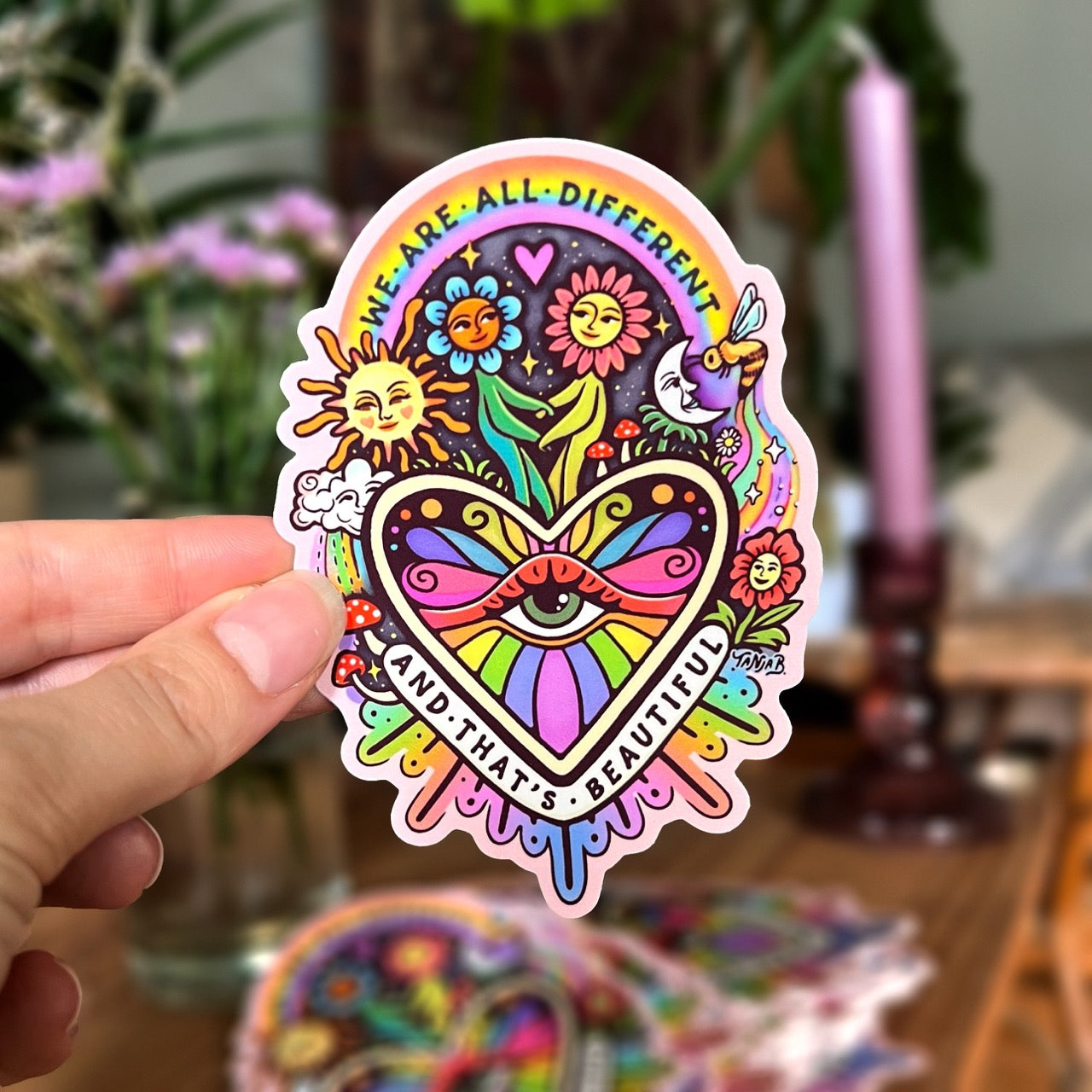 We Are All Different - Large Waterproof Sticker