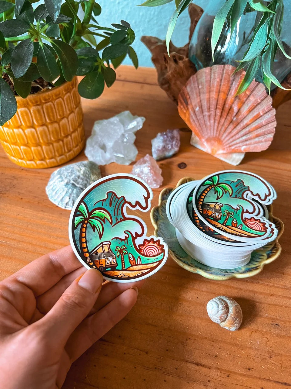Ride the Wave - Large Sticker