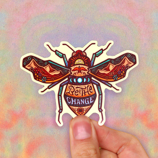 Be the Change - Large Waterproof Sticker