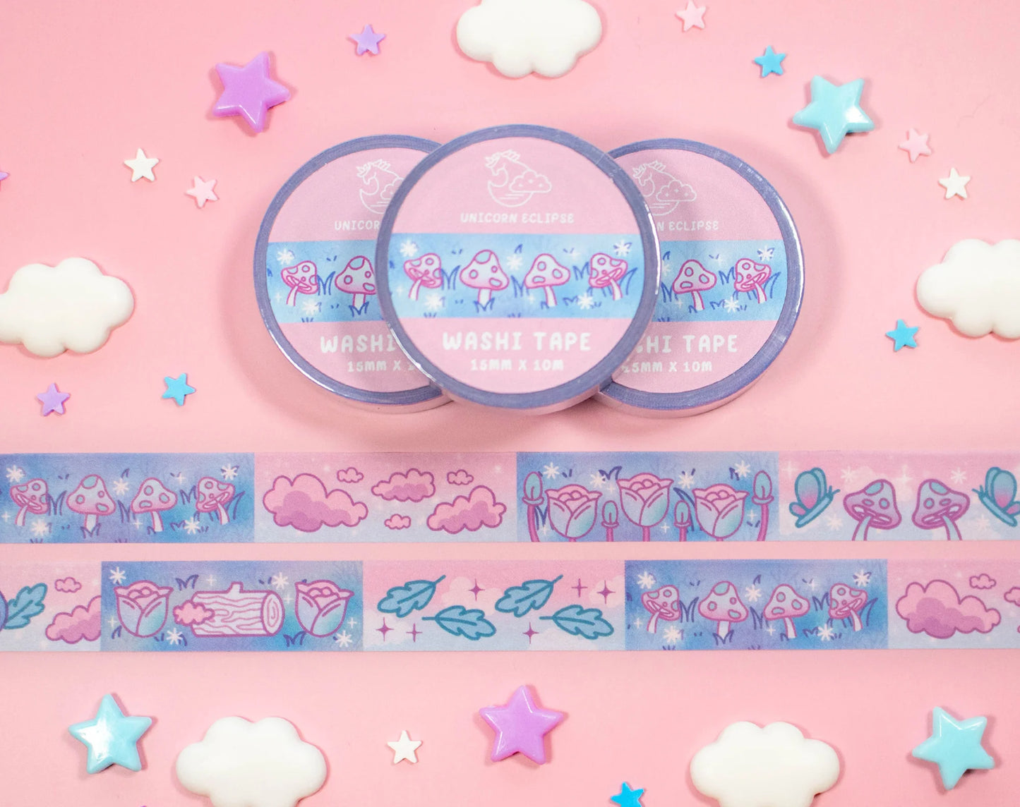 Winter Mushroom Cottagecore Washi Tape