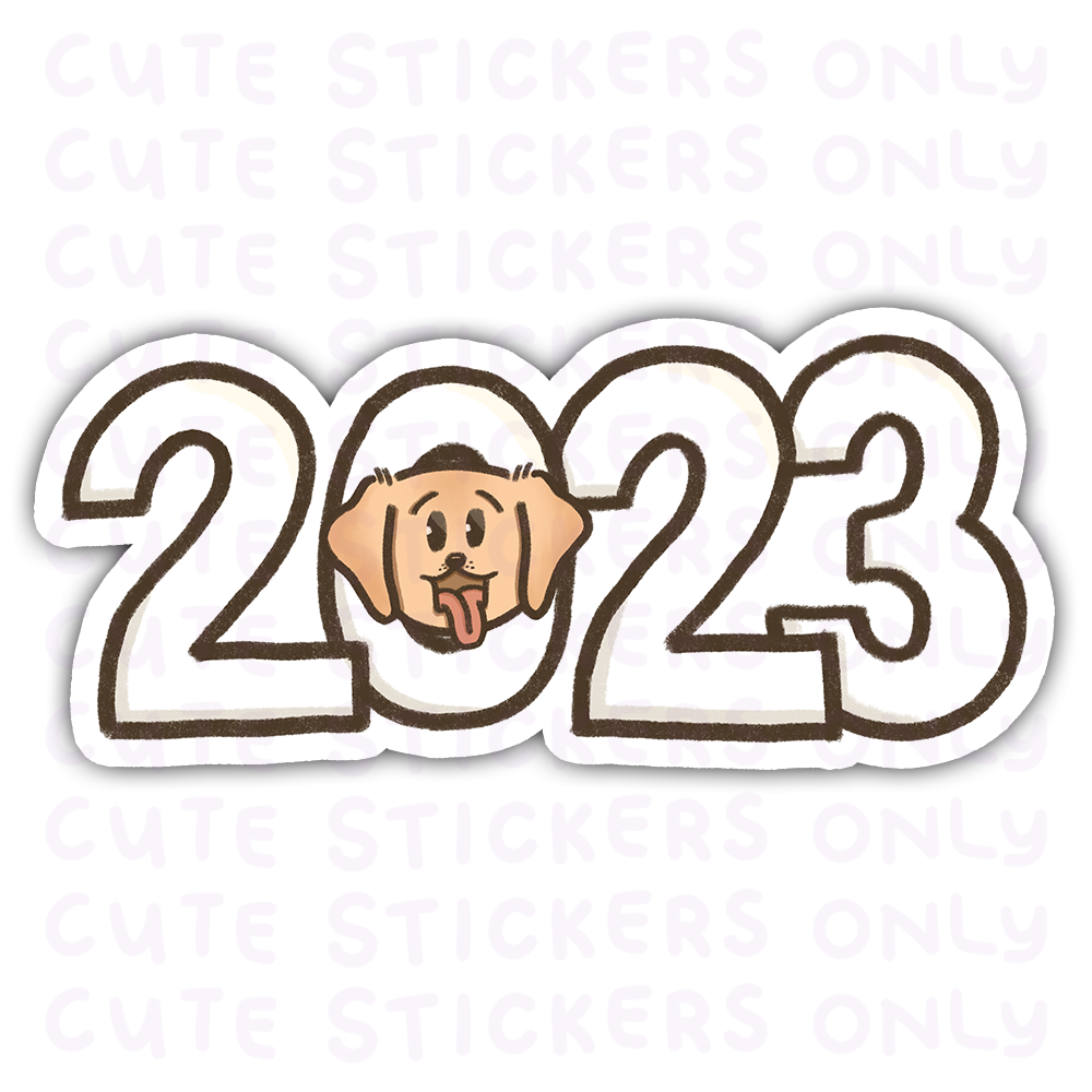 New Year 2023 - Joey the Goldie Die Cut Stickers