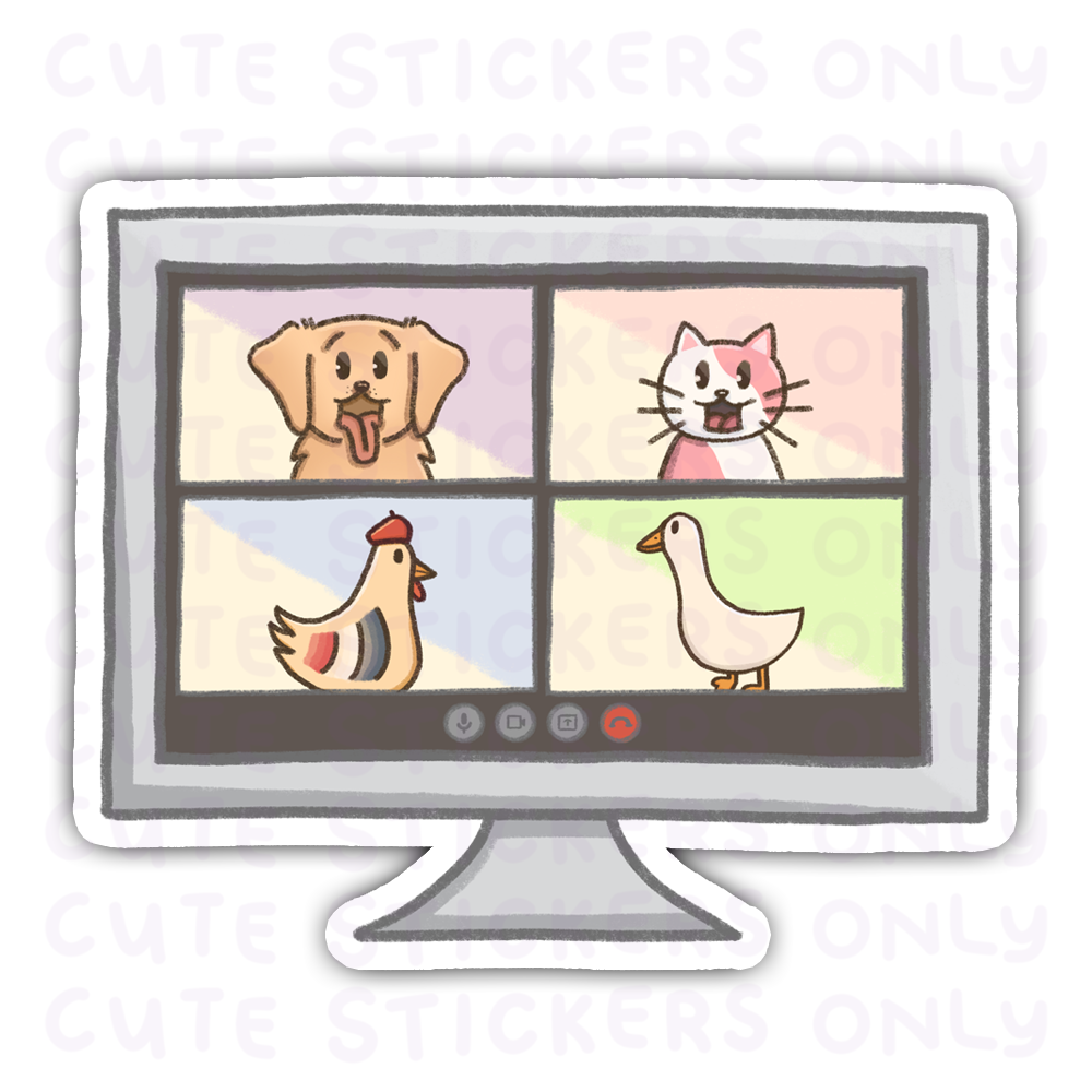 Work - Joey and Cake Die Cut Stickers