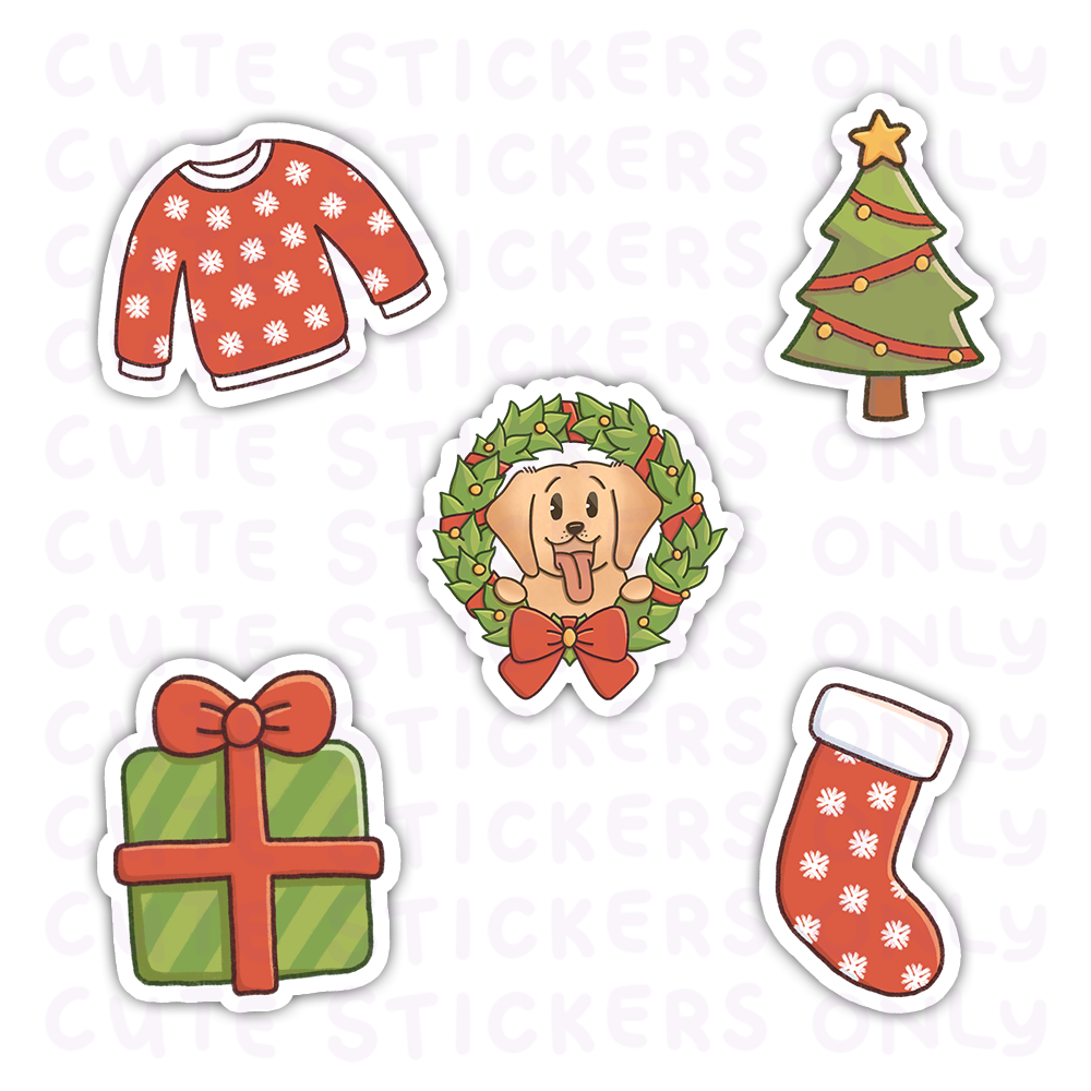Festive Essentials Die Cut Stickers