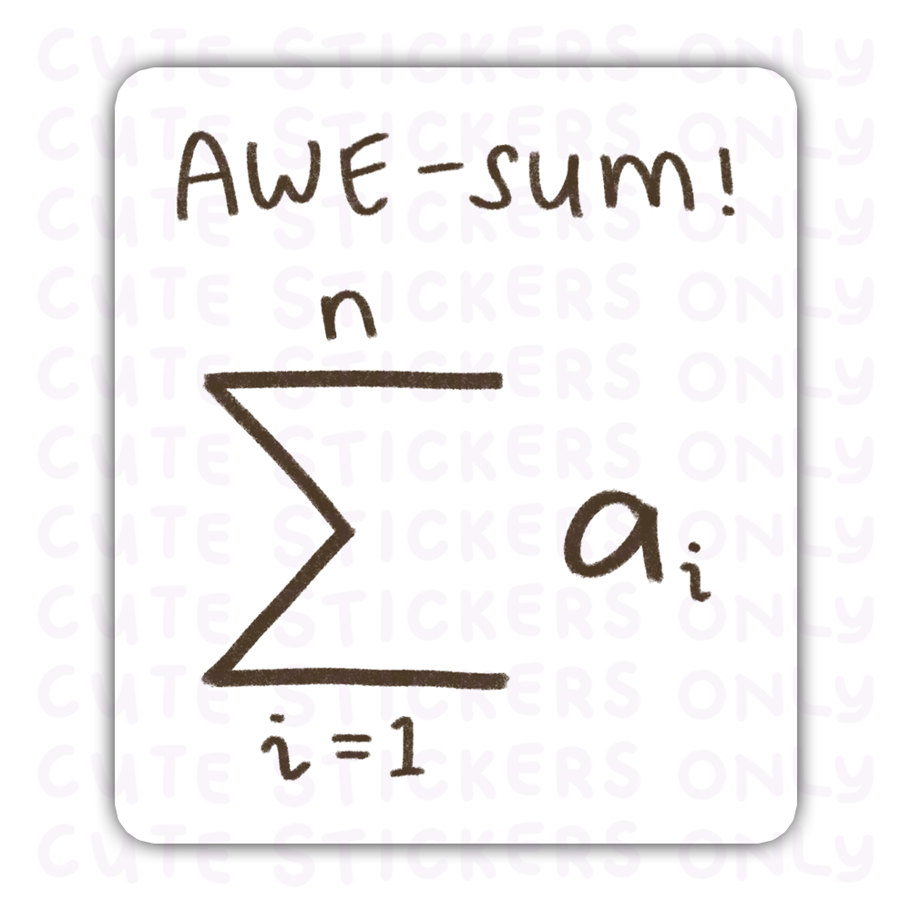 Maths Puns Rewards Die Cut Stickers