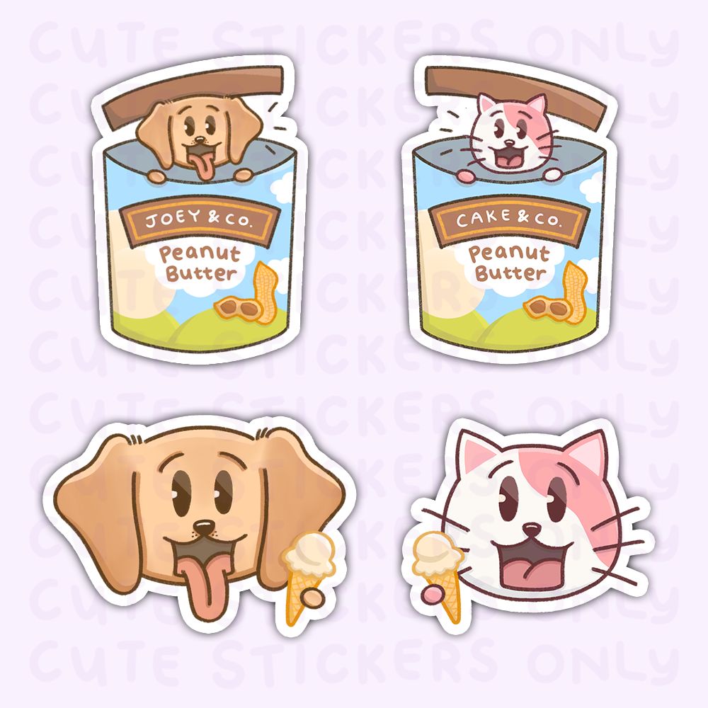 Ice Cream - Joey and Cake Die Cut Stickers