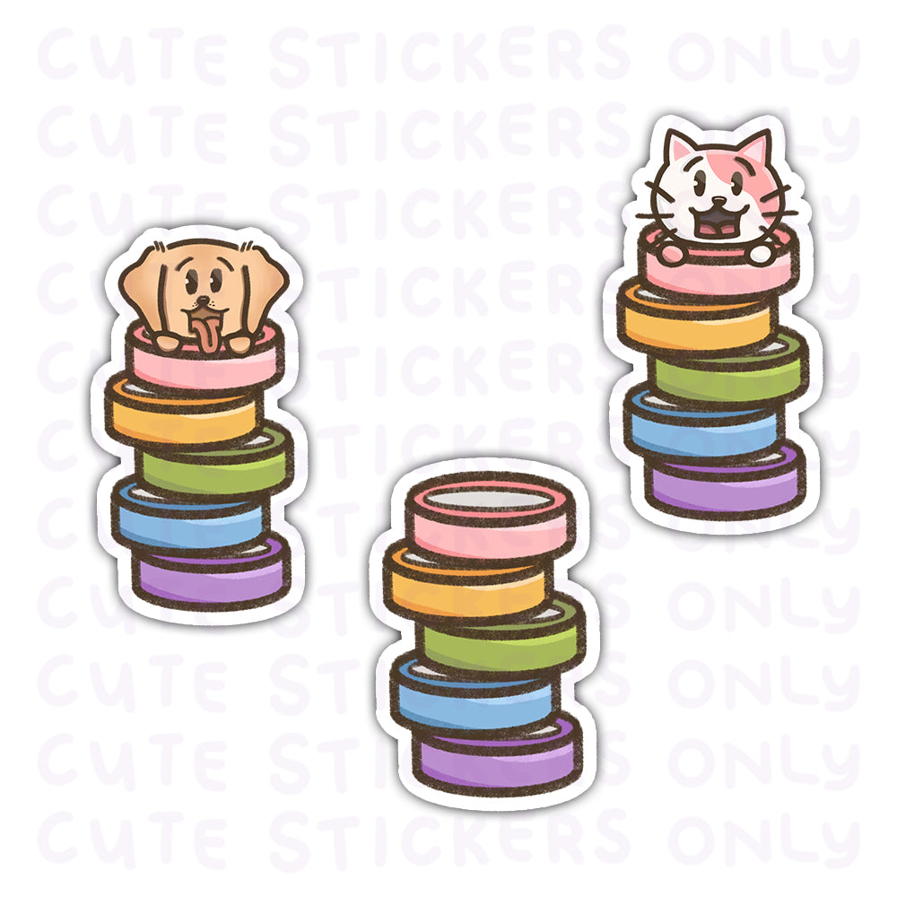 Rainbow Washi Stack - Joey and Cake Die Cut Stickers