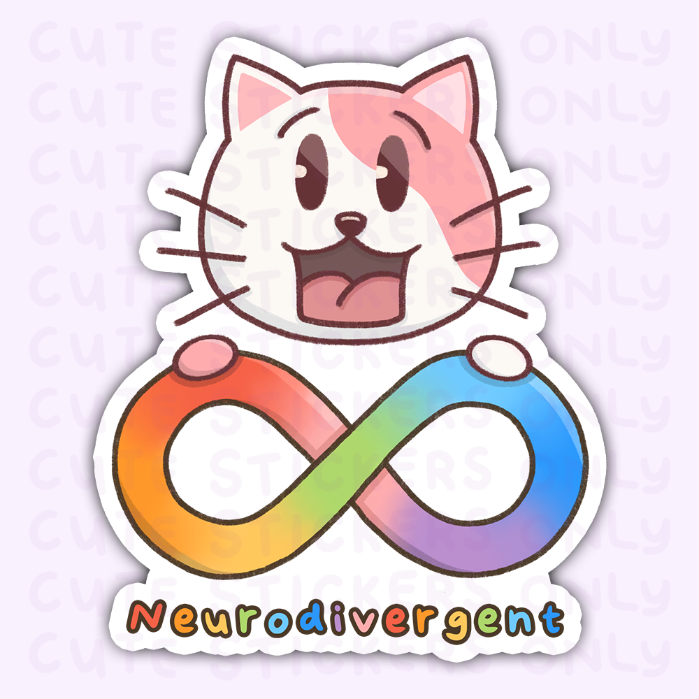 Rainbow Infinity (Neurodivergent, Neurodifferent, Neurospicy) - Joey and Cake Die Cut Stickers