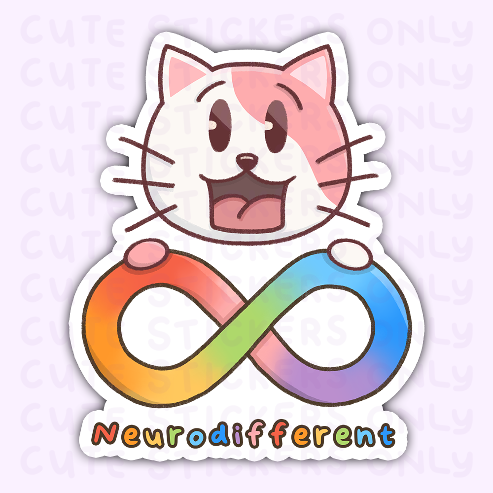 Rainbow Infinity (Neurodivergent, Neurodifferent, Neurospicy) - Joey and Cake Die Cut Stickers