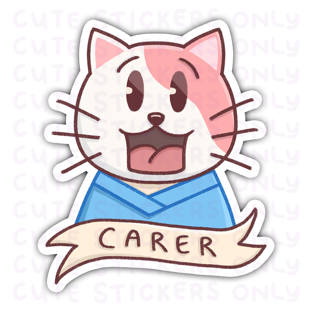 Carer - Joey and Cake Die Cut Stickers