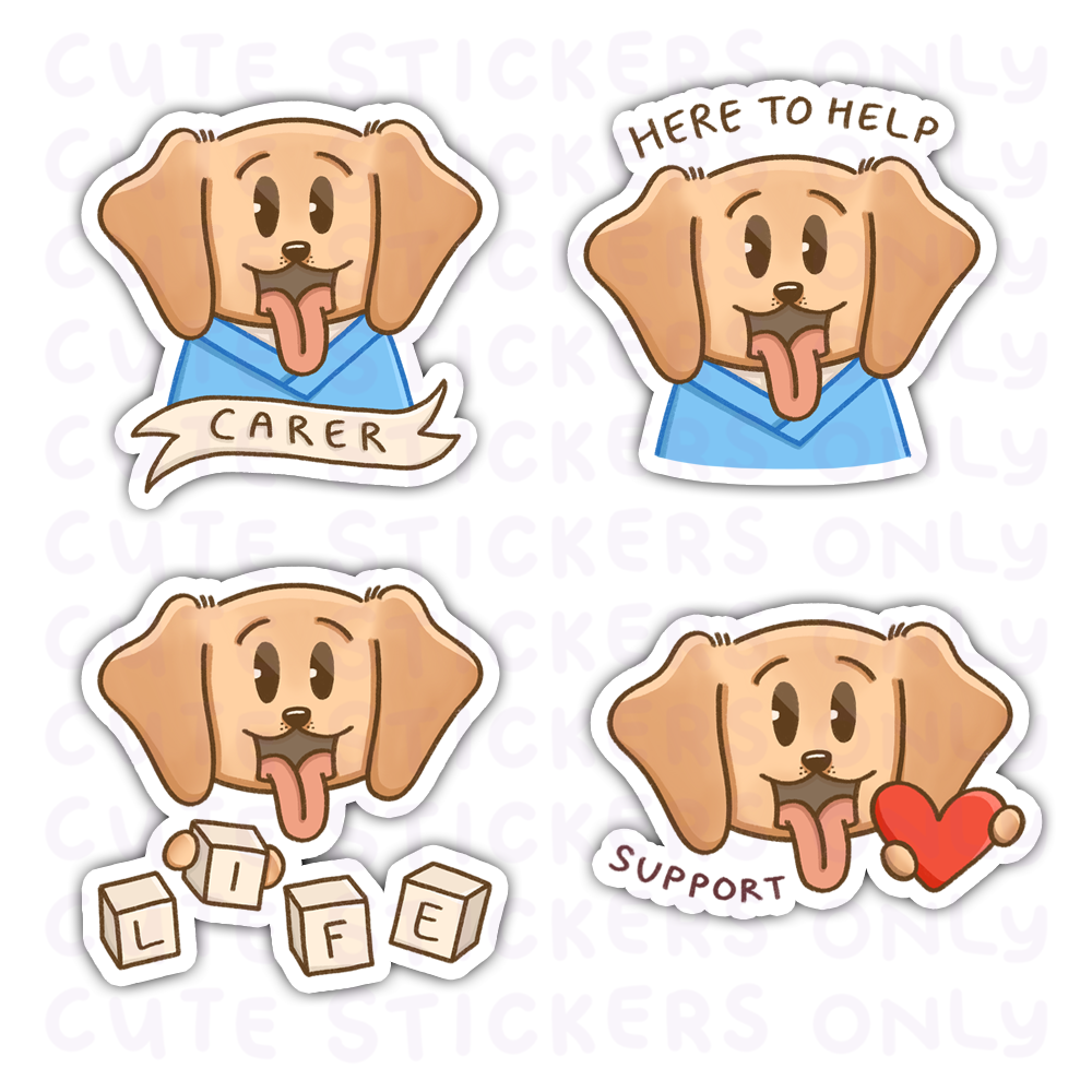 Carer - Joey and Cake Die Cut Stickers