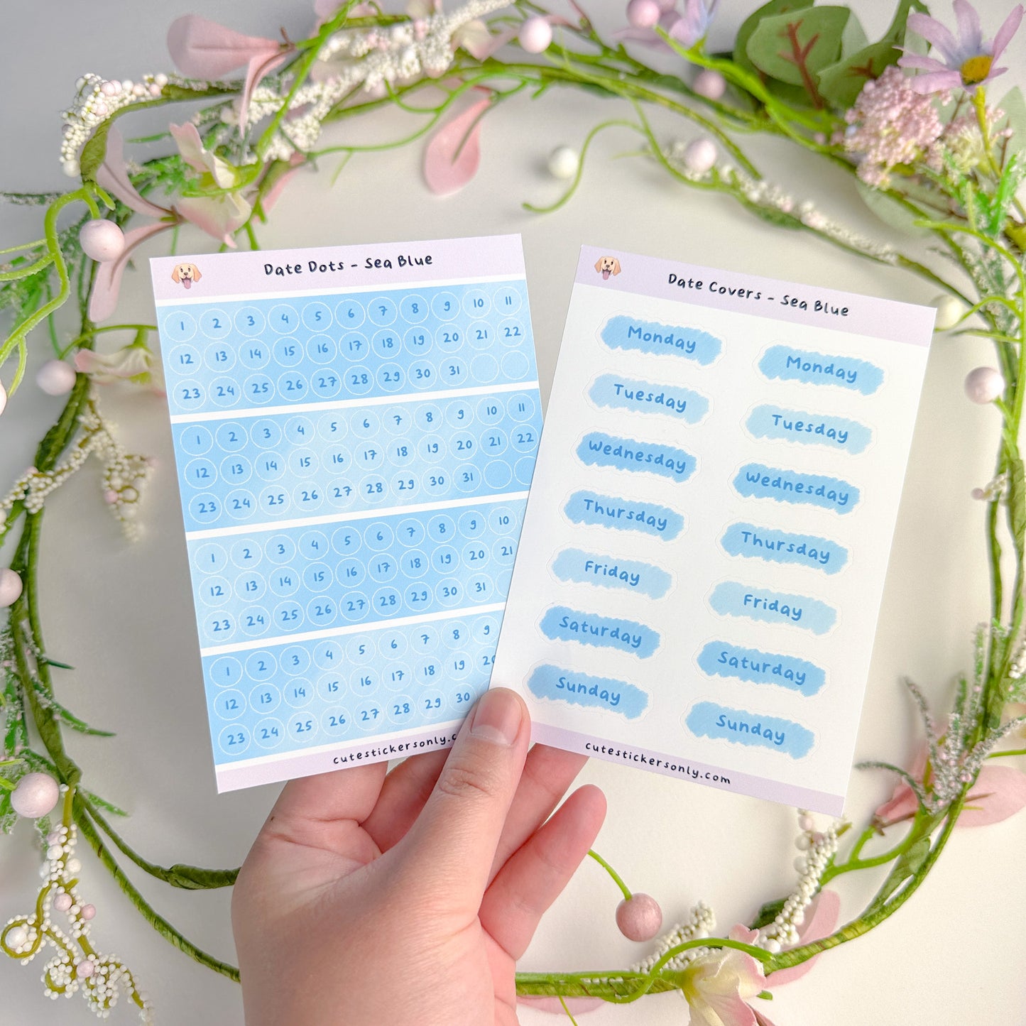Date Covers and Date Dots - Sticker Sheet Sets