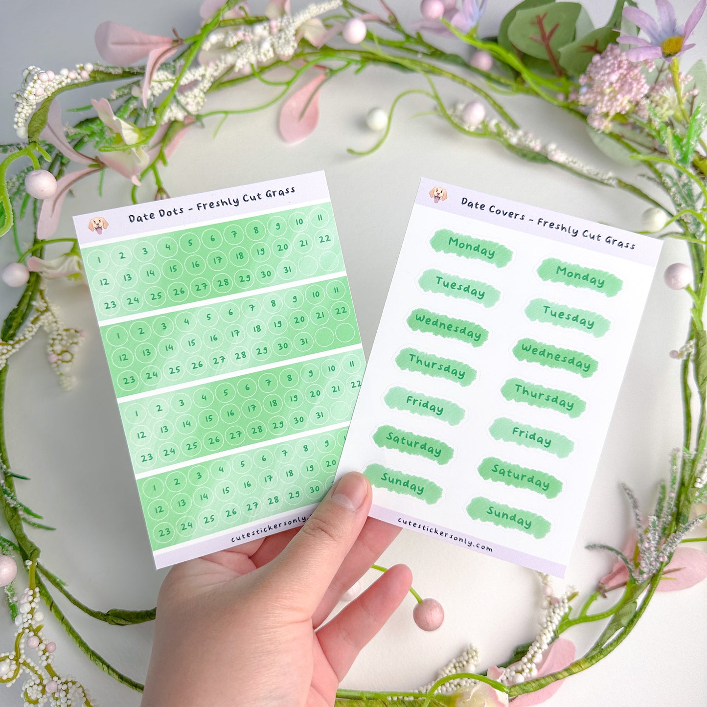 Date Covers and Date Dots - Sticker Sheet Sets